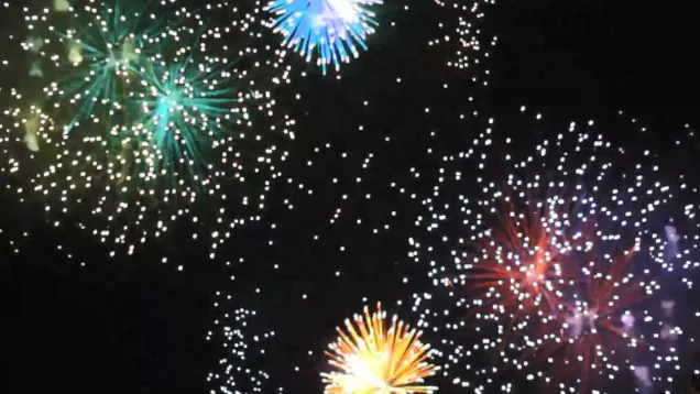 Image of Fireworks Exploding against a Dark Sky