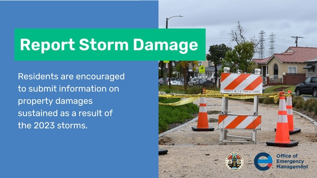 Residents are encouraged to Report Storm Damage caused by the 2023 storms 