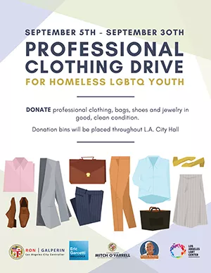 Professional Clothing Drive For Homeless LGBTQ Youth