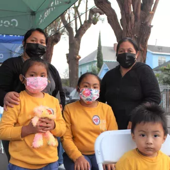 residents in masks