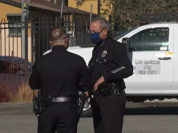 Police officers on street