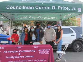 Constituents at street fair