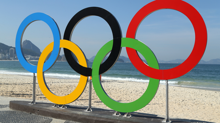 Olympics Rings on Beach