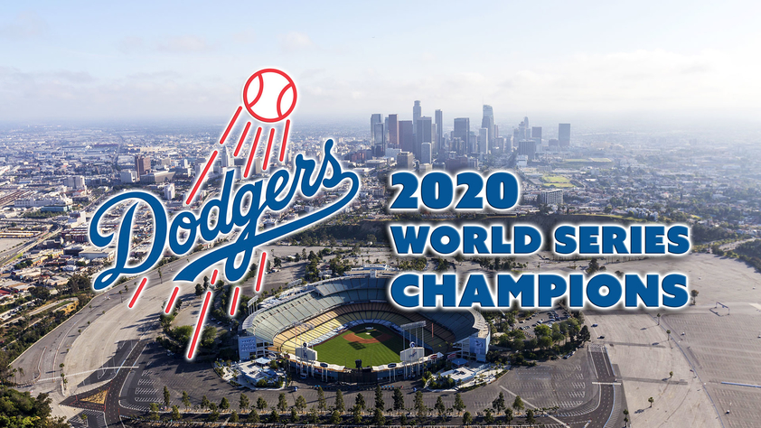 Aerial view of LA Dodgers stadium
