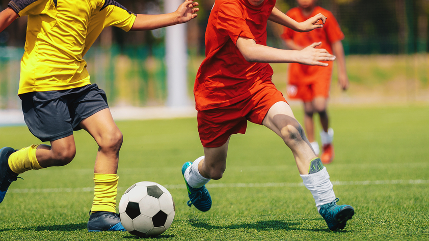 kids playing soccer